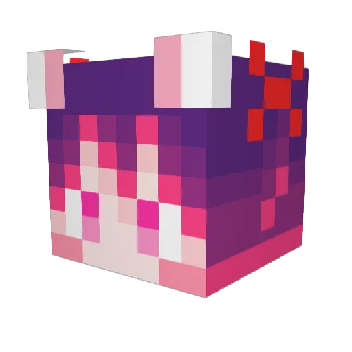 Nya_nya_me Minecraft avatar head, 3D render