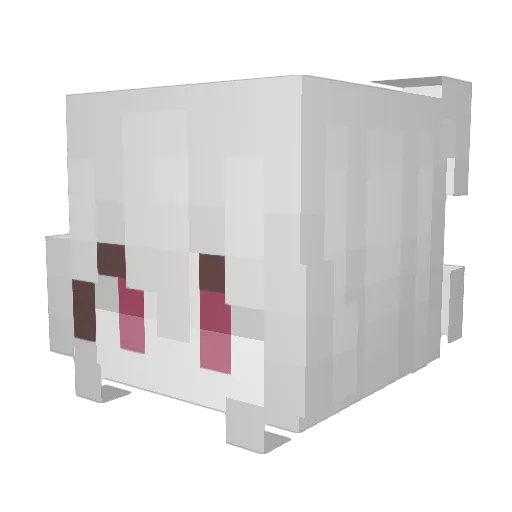 Nyaazyu Minecraft avatar head, 3D render