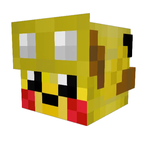 Nyacake Minecraft avatar head, 3D render