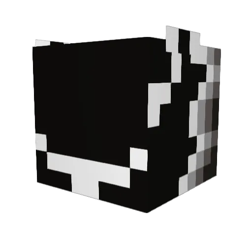Nyacchiato Minecraft avatar head, 3D render