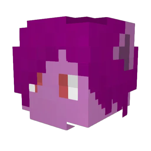 Nyacinth Minecraft avatar head, 3D render
