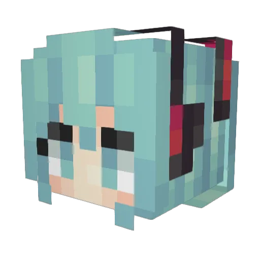 Nyacromancer Minecraft avatar head, 3D render