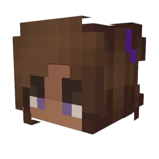 Nyadb Minecraft avatar head, 3D render