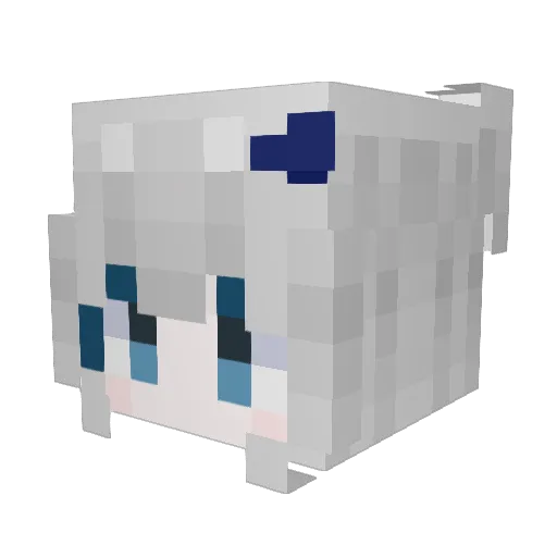 Nyaffle Minecraft avatar head, 3D render