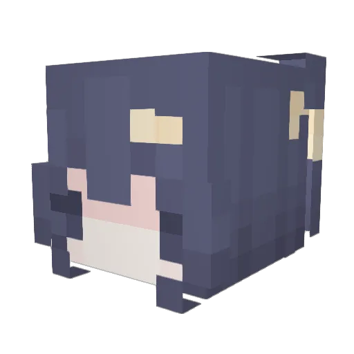 Nyaiko Minecraft avatar head, 3D render