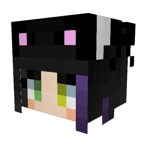 Nyako0 Minecraft avatar head, 3D render
