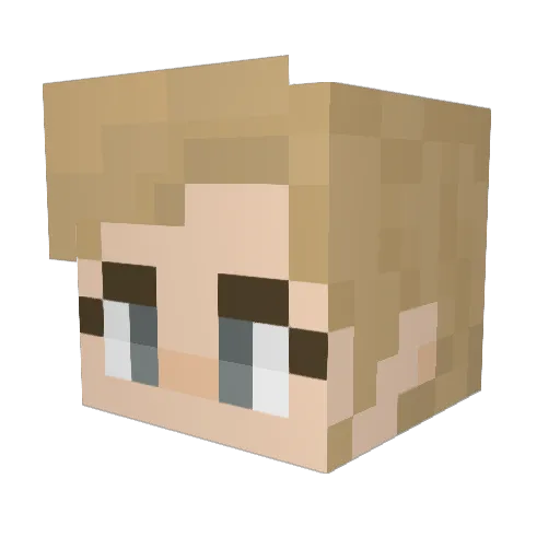 Nyaldabaoth Minecraft avatar head, 3D render