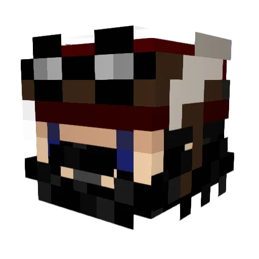 Nyaline Minecraft avatar head, 3D render