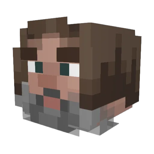 Nyalko Minecraft avatar head, 3D render