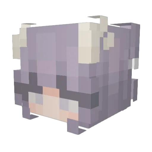 Nyambra Minecraft avatar head, 3D render