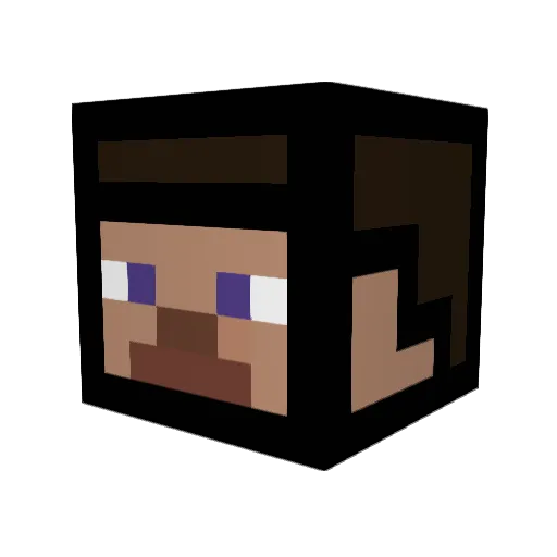 Nyammat Minecraft avatar head, 3D render