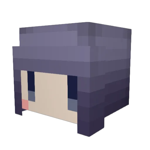 Nyamorin Minecraft avatar head, 3D render