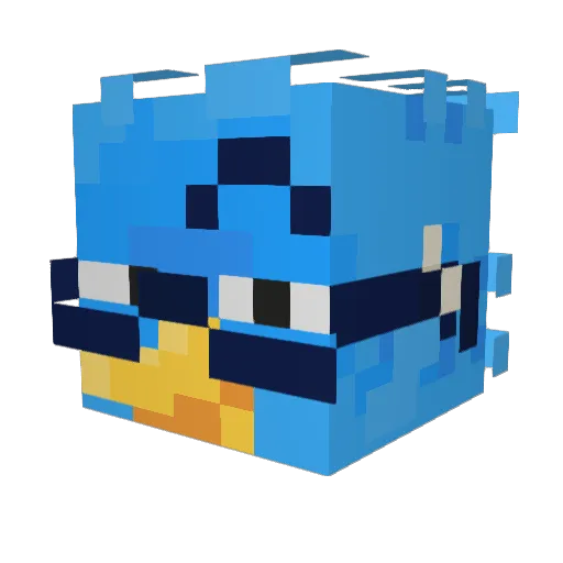 NyanAvacado Minecraft avatar head, 3D render