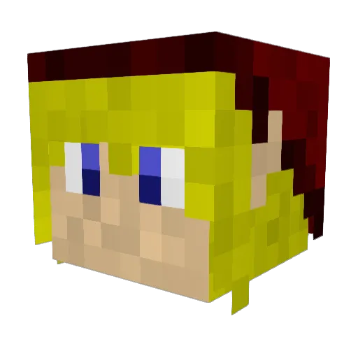 NyanKitten Minecraft avatar head, 3D render