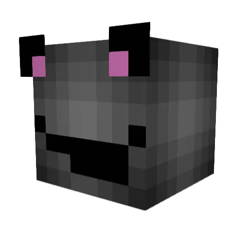 NyanNyan Minecraft avatar head, 3D render