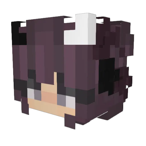 Nyanceline Minecraft avatar head, 3D render