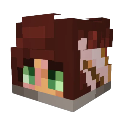 Nyanki9350 Minecraft avatar head, 3D render