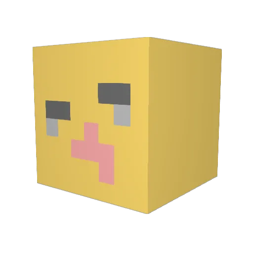 Nyankl Minecraft avatar head, 3D render