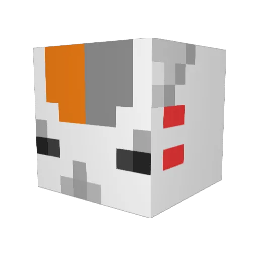 Nyankosensei2 Minecraft avatar head, 3D render