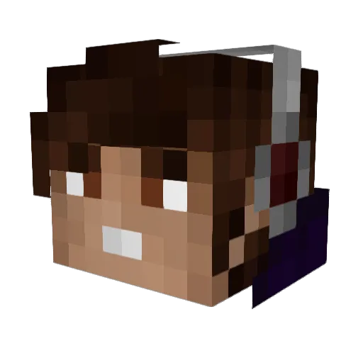 Nyanlava_ Minecraft avatar head, 3D render