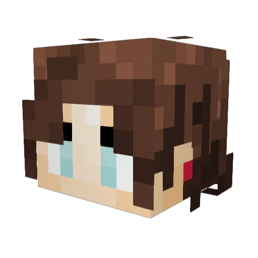 Nyannibalism Minecraft avatar head, 3D render