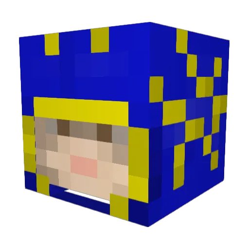 Nyanomancer Minecraft avatar head, 3D render