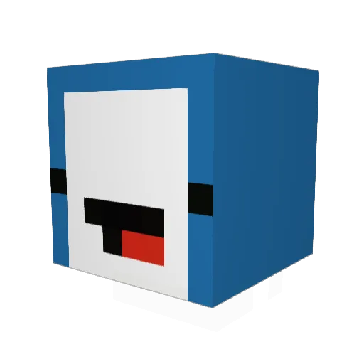 Nyanta14 Minecraft avatar head, 3D render