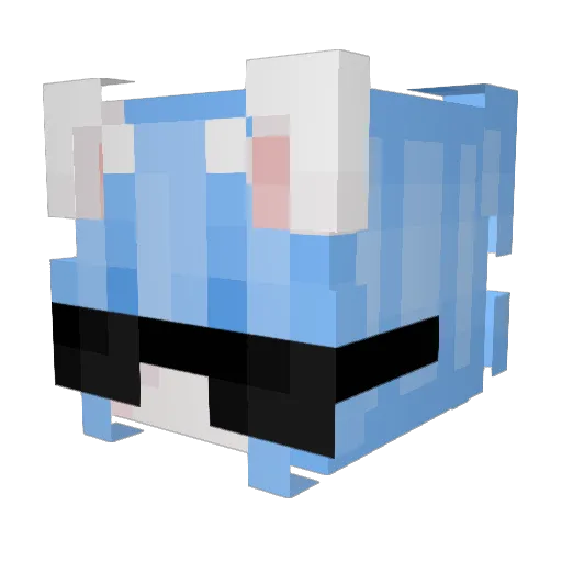 Nyantics Minecraft avatar head, 3D render