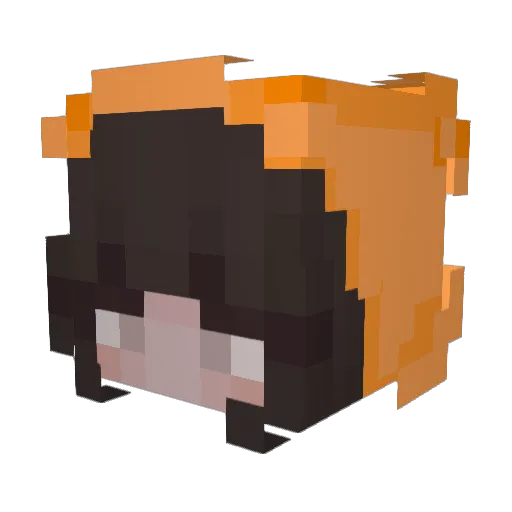 Nyaoha_ Minecraft avatar head, 3D render