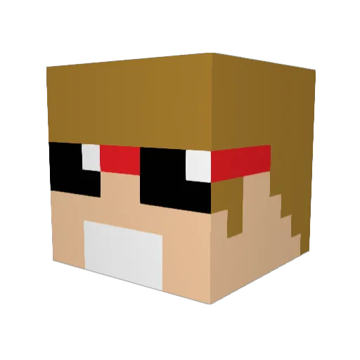 Nyariket Minecraft avatar head, 3D render