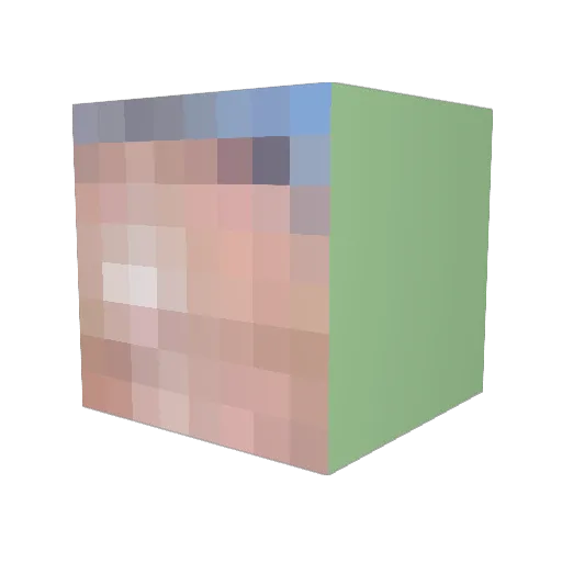 NyarkoO Minecraft avatar head, 3D render