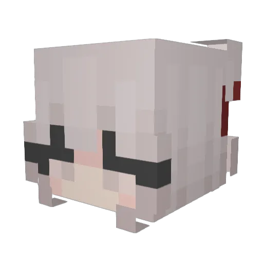 Nyarre Minecraft avatar head, 3D render