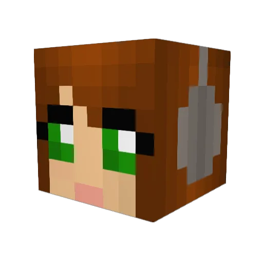 Nyasa5 Minecraft avatar head, 3D render
