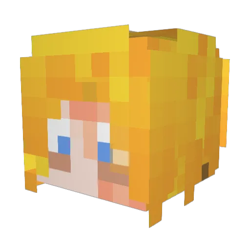 NyashBox Minecraft avatar head, 3D render