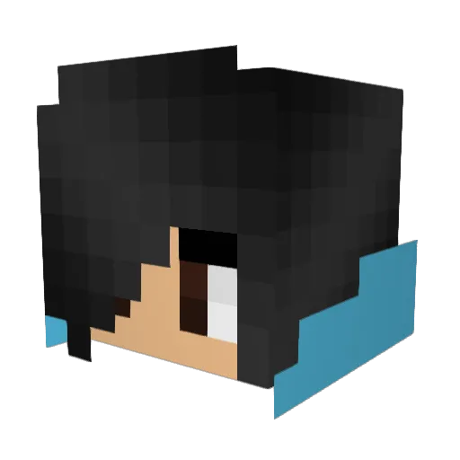 Nyaship Minecraft avatar head, 3D render
