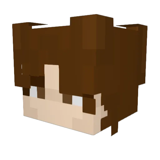 Nyasora Minecraft avatar head, 3D render