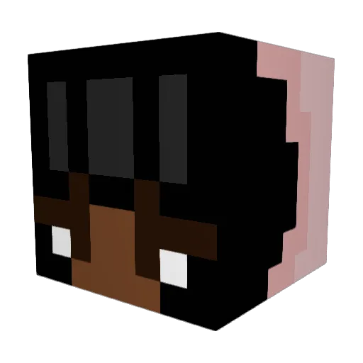 Nyasoreo Minecraft avatar head, 3D render