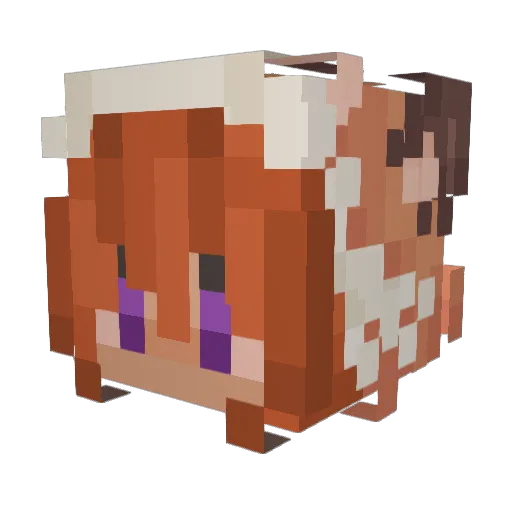 Nyavox Minecraft avatar head, 3D render
