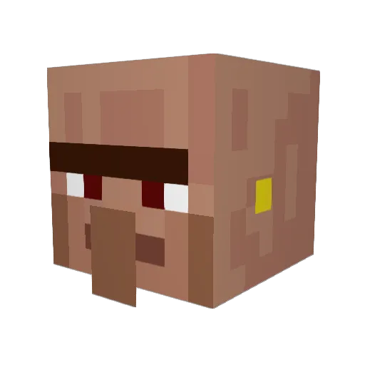 Nybbie Minecraft avatar head, 3D render