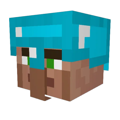 Nybbur Minecraft avatar head, 3D render