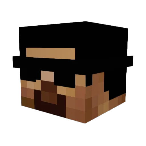 Nybiru Minecraft avatar head, 3D render
