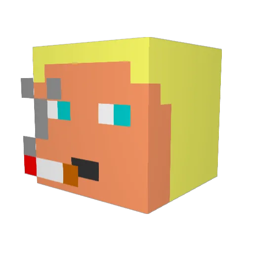 Nychrone Minecraft avatar head, 3D render