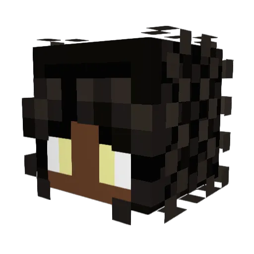 NychtaUwU Minecraft avatar head, 3D render