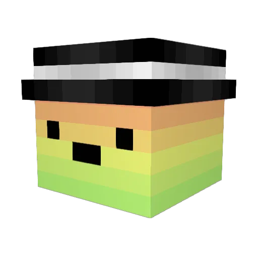 Nyckiin Minecraft avatar head, 3D render