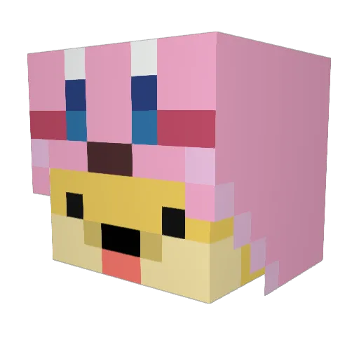 Nyco_0 Minecraft avatar head, 3D render