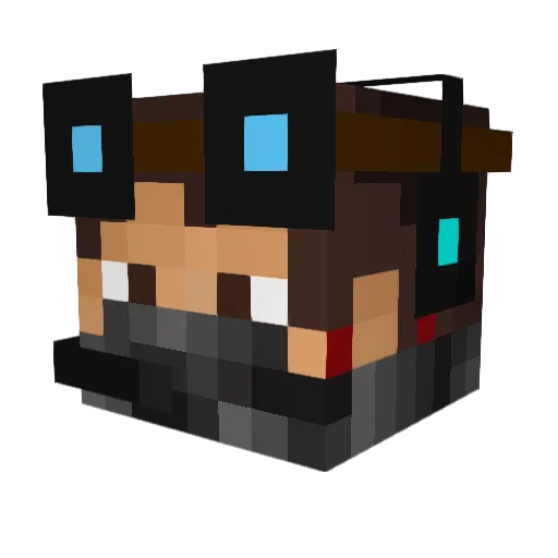 Nycozi Minecraft avatar head, 3D render
