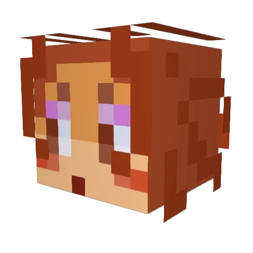 Nycra_y Minecraft avatar head, 3D render