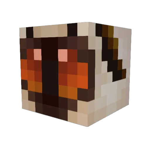 Nyctae Minecraft avatar head, 3D render