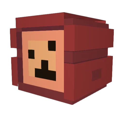 Nyctox Minecraft avatar head, 3D render