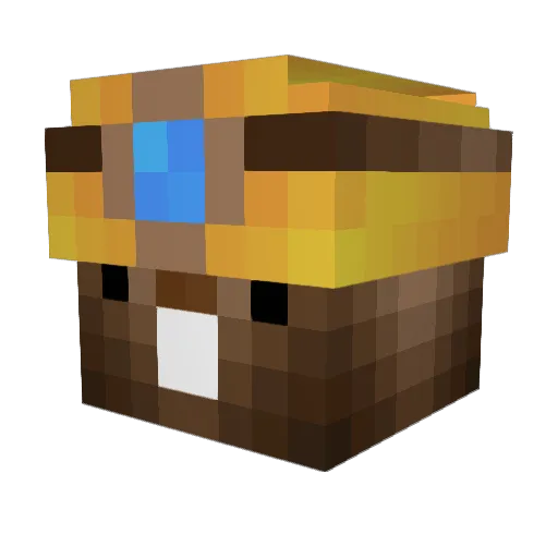 Nycturna Minecraft avatar head, 3D render